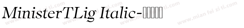 MinisterTLig Italic字体转换